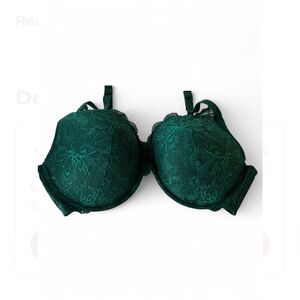 Auden Lace Underwire Bra - Deep Green